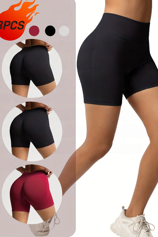 3-Pack Seamless Workout Shorts for Women CJ US