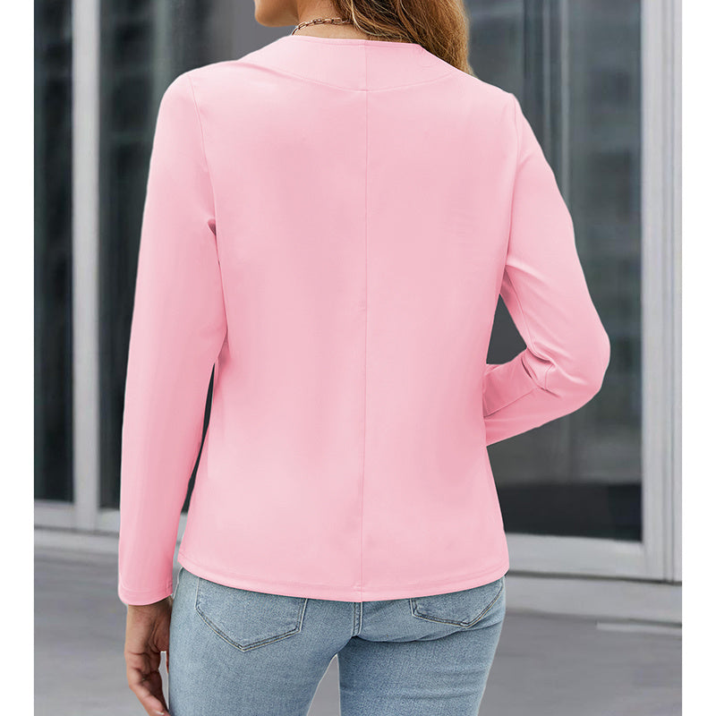 Women Plus Size Casual Blazer Open Front Long Sleeve Work Office Cardigan Jackets CJ US