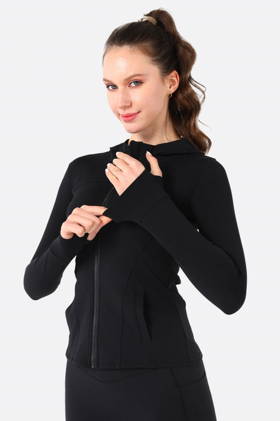 🖤 Women's Lightweight Hooded Yoga Jacket FitiqueFit