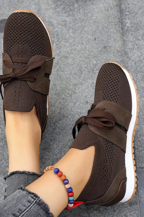 Women’s Lace‑Up Mesh Walking Flats CJ US