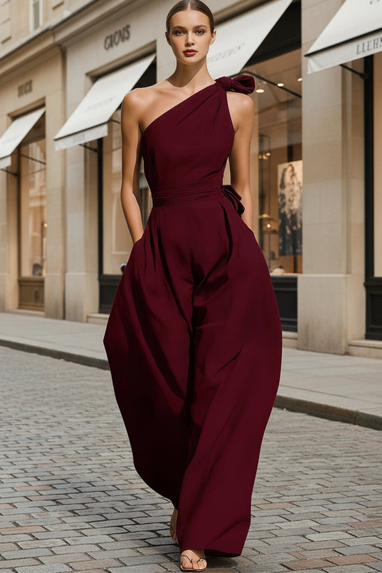 Sleeveless shoulder cinched jumpsuit 