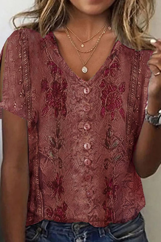 Women’s Lace Heart Print T-Shirt – Summer Short Sleeve Casual Top 