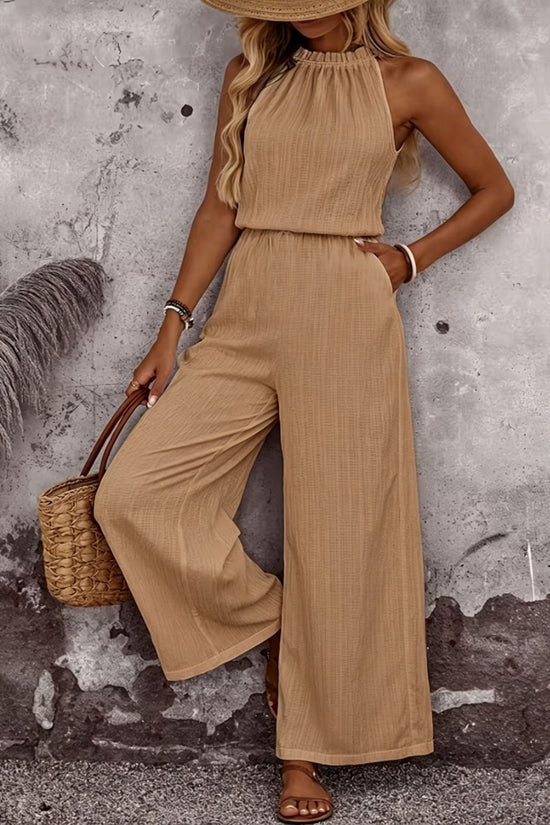 Womens Draped-Neck Vest And Casual Pants Set 