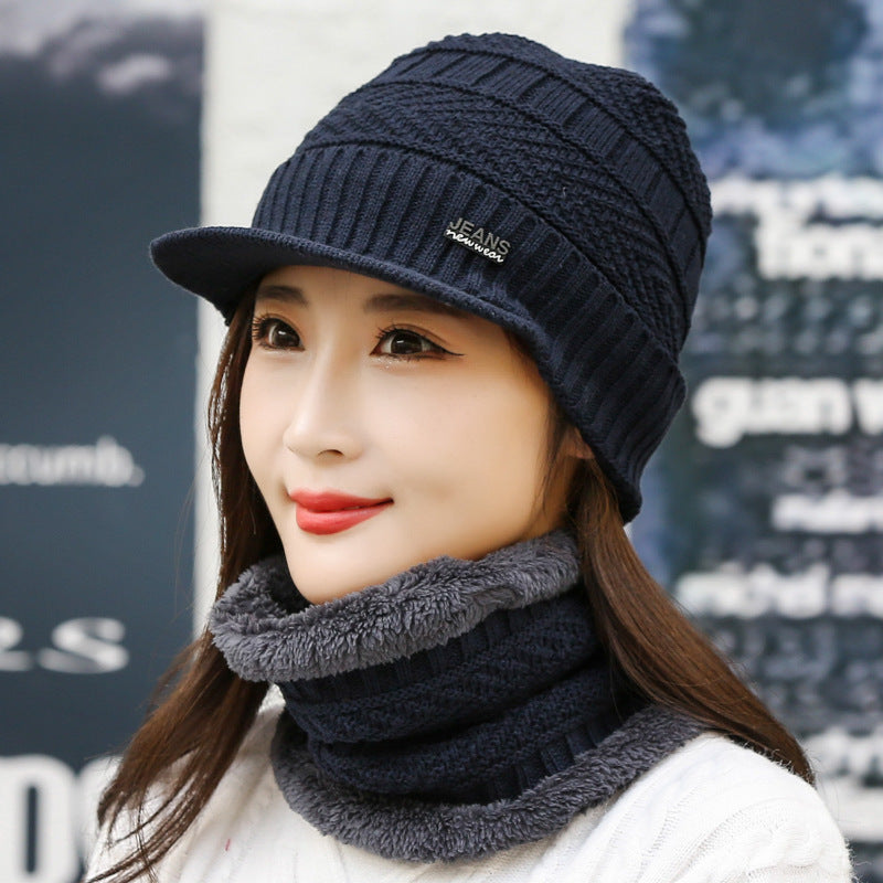 Women’s Fleece-Lined Knit Wool Cap | Winter Warm Hat 