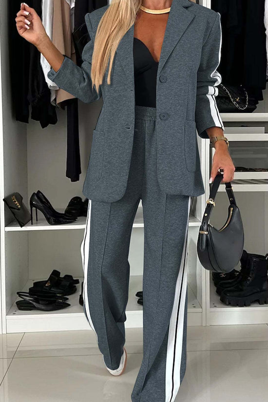 Women’s Elegant Solid Color Suit Set 