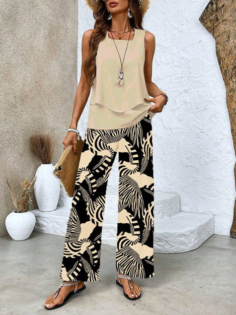 Women's Two-Piece Vest And Pants Set 
