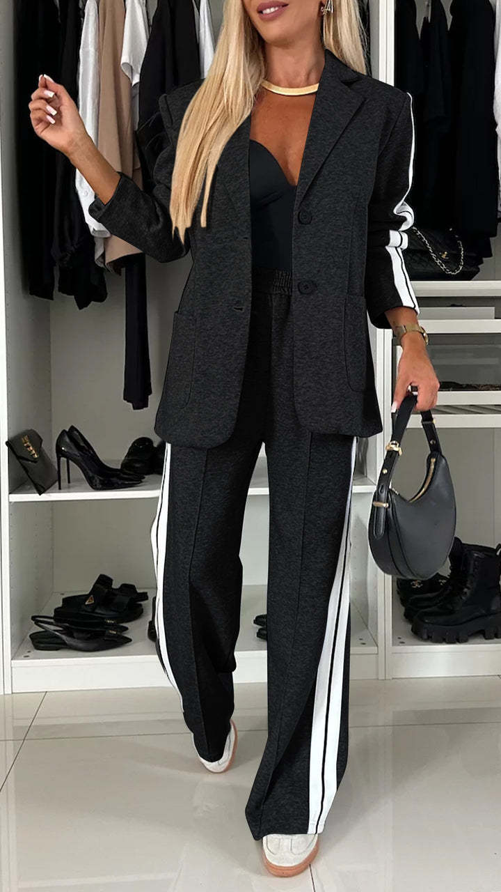 Women’s Elegant Solid Color Suit Set 