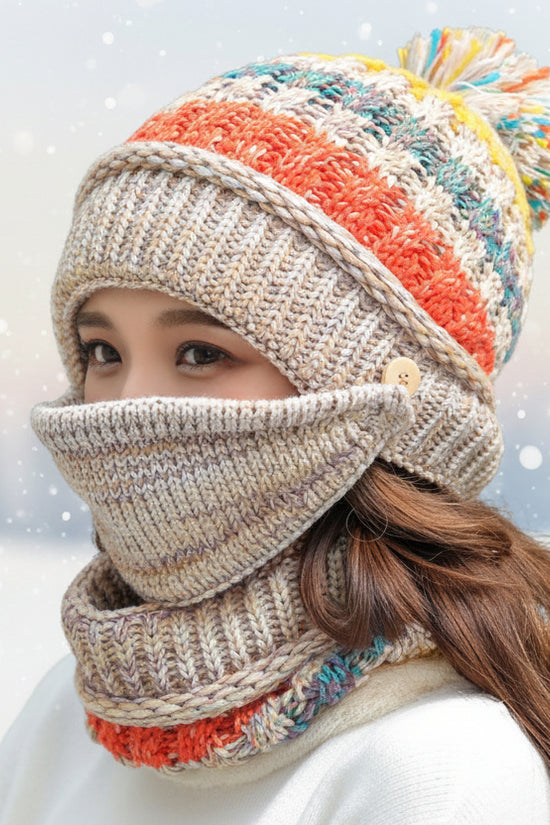 Winter Plush Knitted Hat – Soft Warm Knit Beanie for Cold Weather - FitiqueFit
