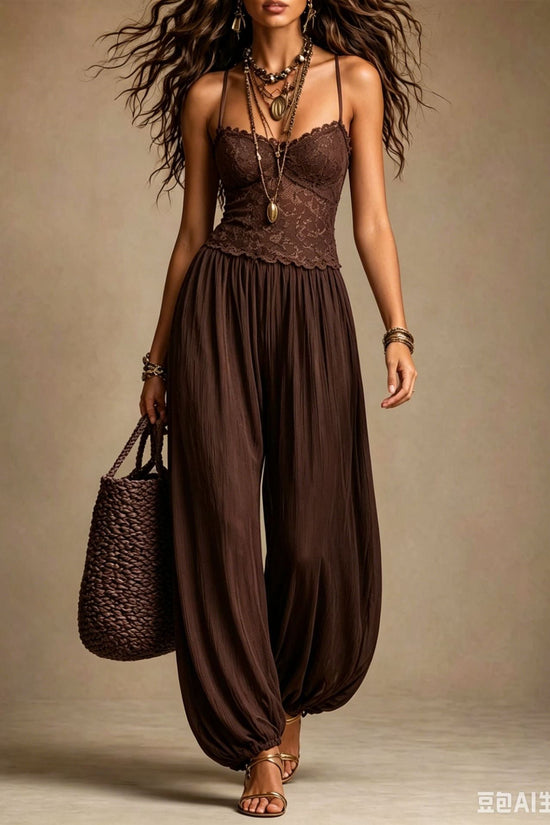 New Strap Fashion Sexy Casual Loose Mood Comfortable Jumpsuit 
