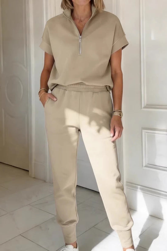 Athleisure T-shirt And Pants Two-piece Set 