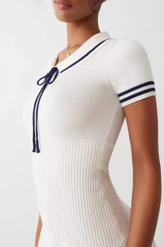 Women’s Striped Knit Midi Dress CJ