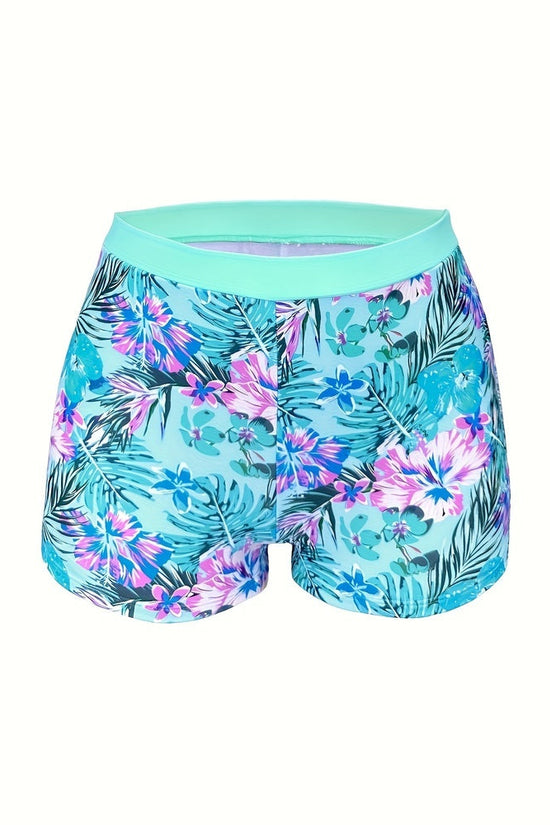 Printed High‑Waist Slimming Bikini Three‑Piece Set CJ US
