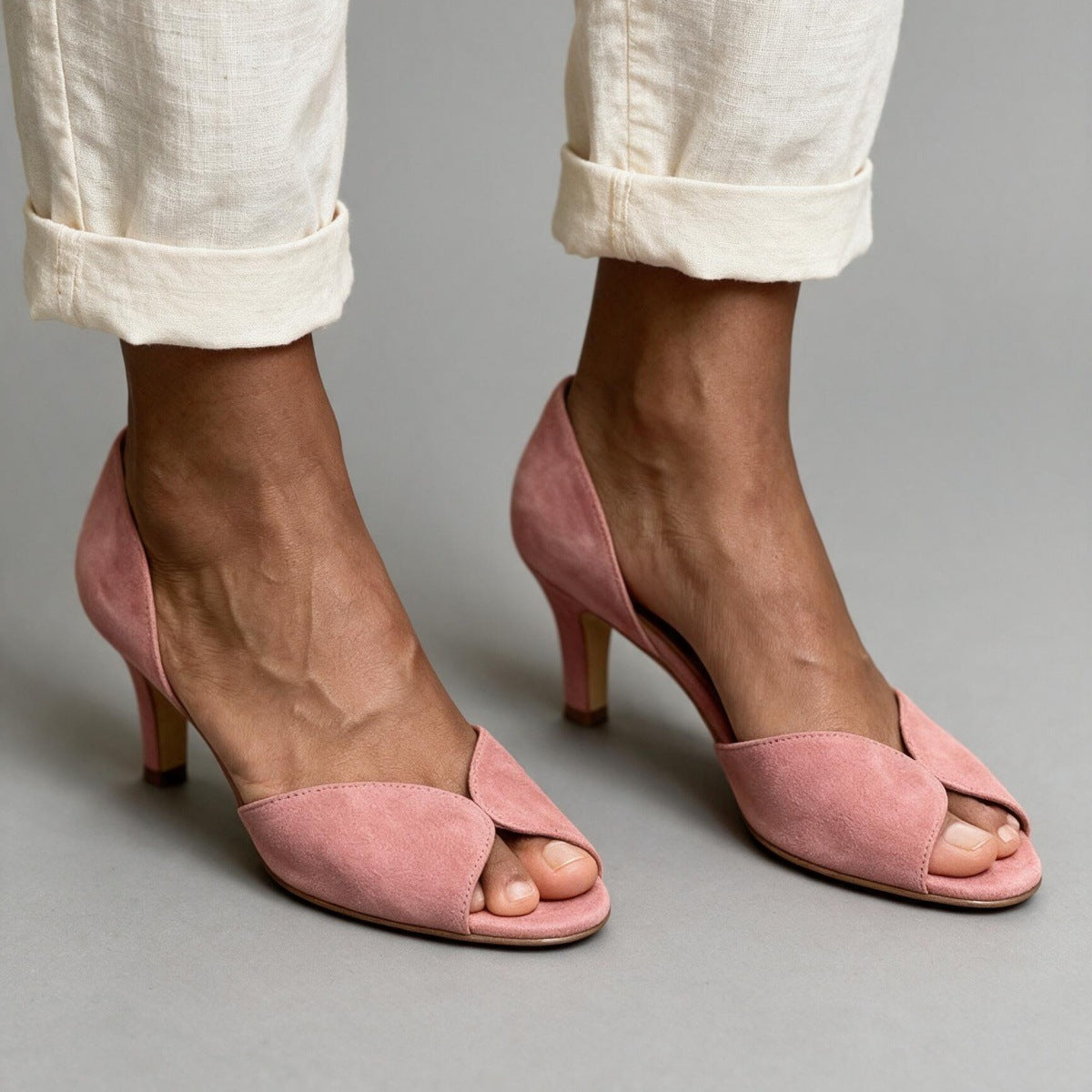 Made to order ships in 3–5 days Golden fish mouth slim heel high-heeled open toed sandals for women 
