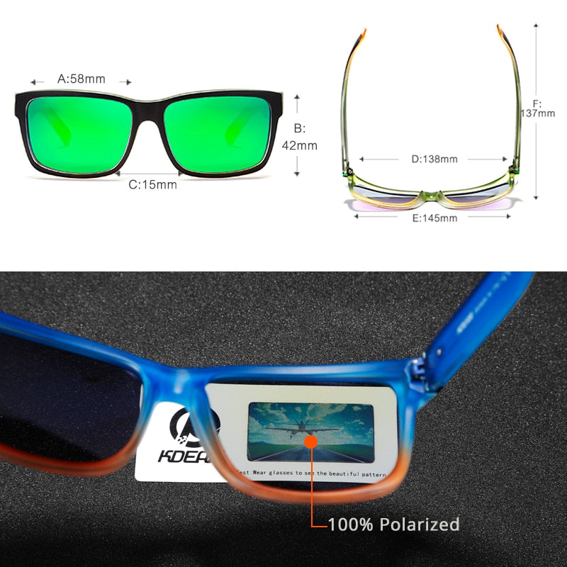 Revamp Of Sport Men Sunglasses Polarized KDEAM Shockingly Colors eprolo