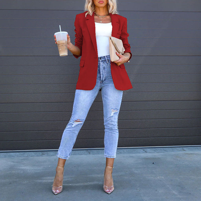 Women’s Open‑Front Casual Blazer CJ US