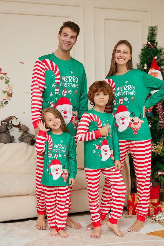 New Cartoon Santa Claus Letter Printing Parent-child Christmas Pajamas Home Wear Suit CJ