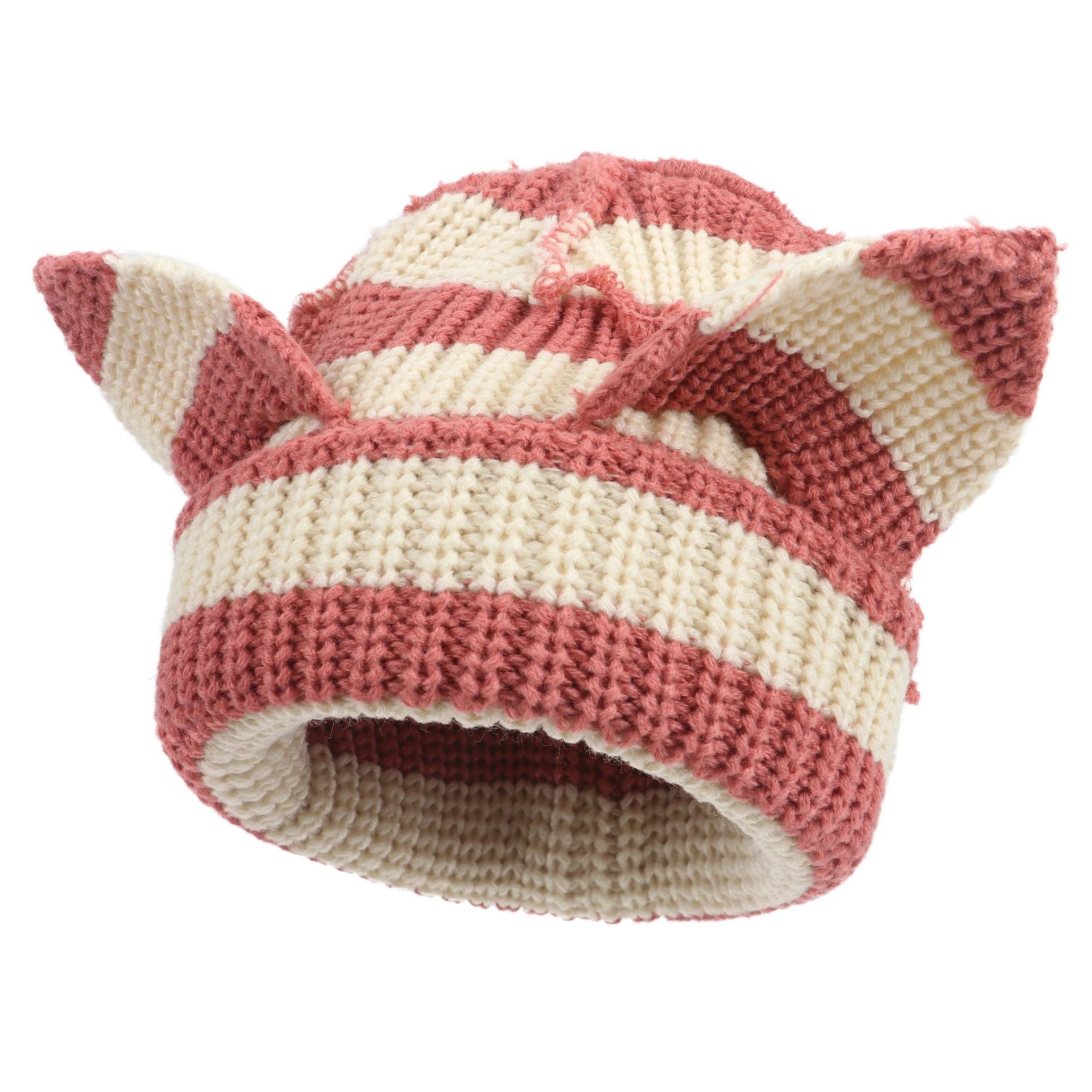 Women’s Thickened Acrylic Knitted Hat with Devil Ears | Cozy Beanie 