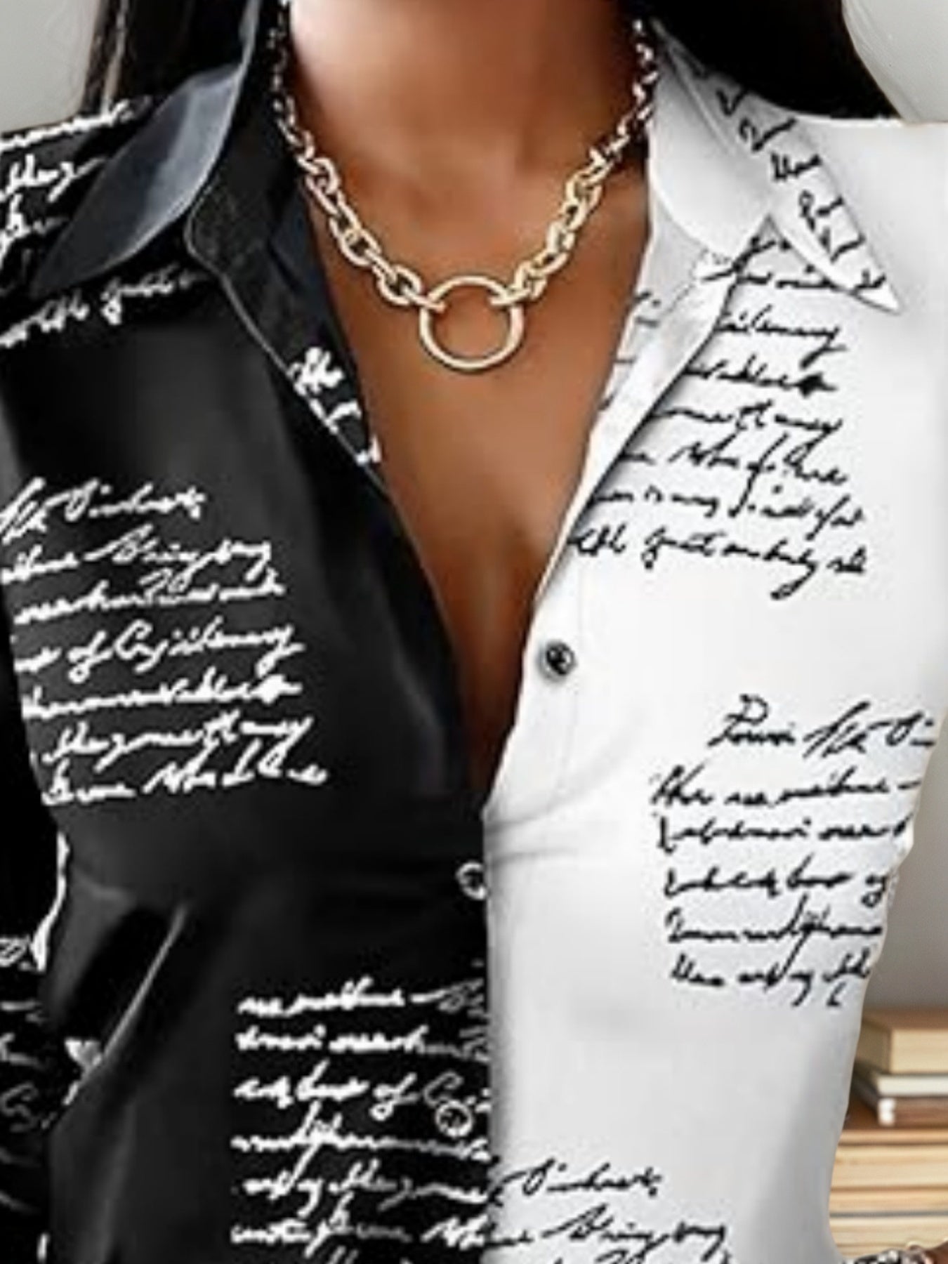 2025 New Women's Shirt Fashion Casual Colorful Long Sleeve Shirt Flower Printed Top Loose Neck Sexy T-shirt Fashion CJ US