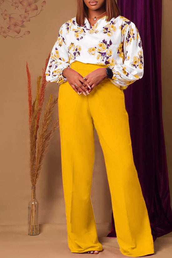 Women's Fashionable Printed Lace-Up Casual Set 