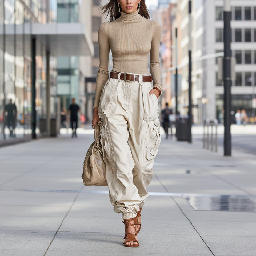 Niche Relaxed-fit Wide-leg Casual Trousers For Women 