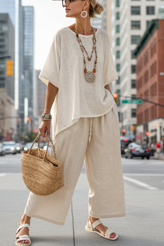 Loose Casual Womens Summer Cross-Border Fashion Beach Vacation Two-Piece Set 