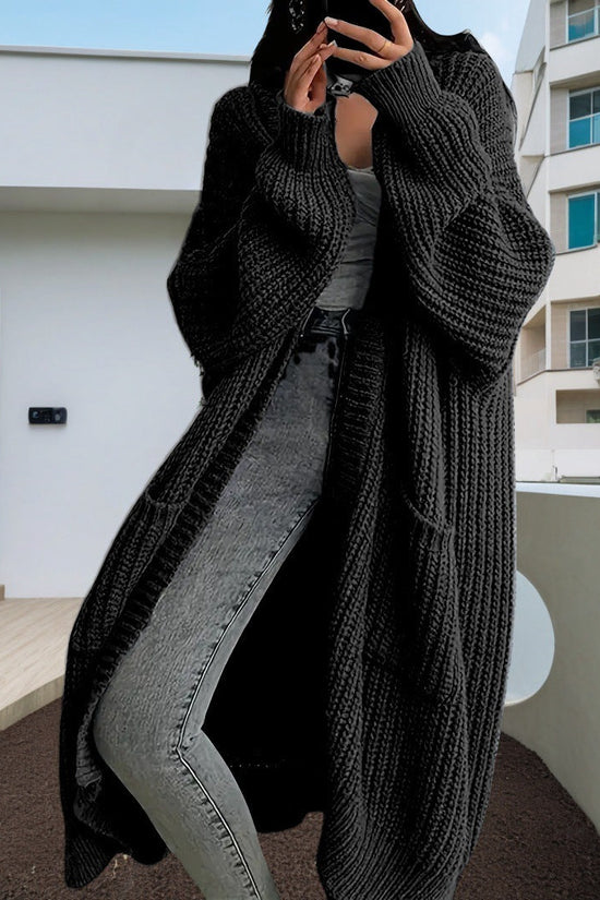 Women’s Long Cardigan Sweater – Autumn/Winter Loose Fit Knitwear, Versatile Style CJ US