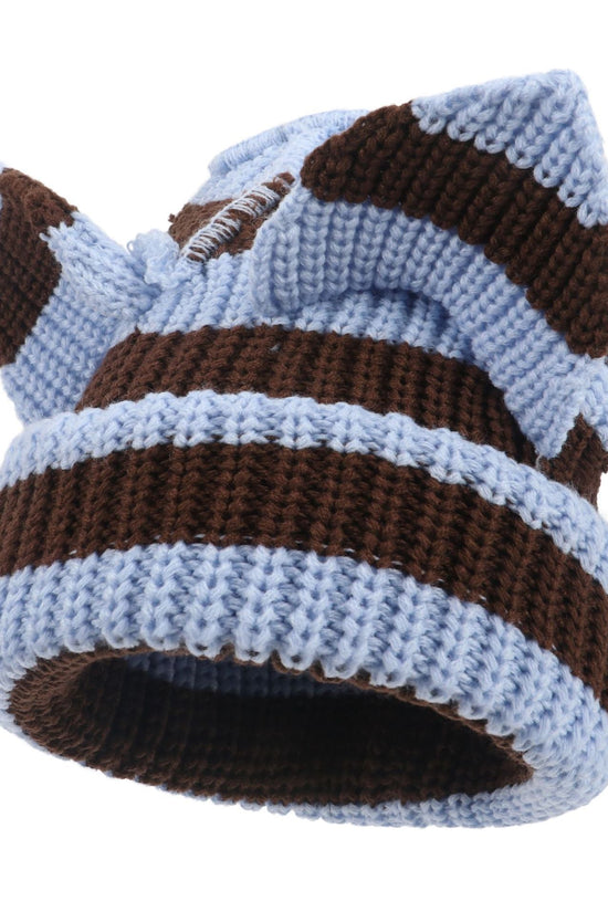 Women’s Thickened Acrylic Knitted Hat with Devil Ears | Cozy Beanie 