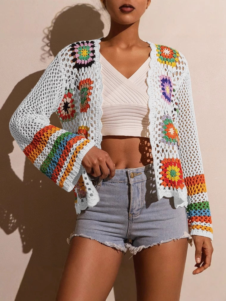Hand-crocheted Knitted Cardigan For Women 