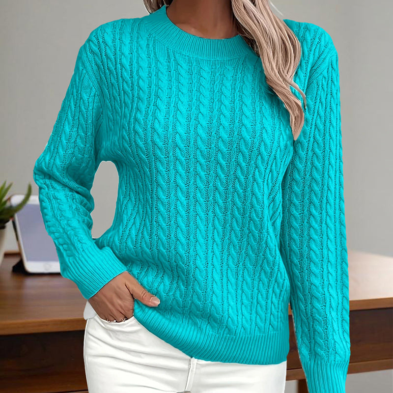 Womens Textured Long Sleeve Sweater Crewneck Pullover Dressy Casual Tops 2025 Fall Trendy Outfits CJ US
