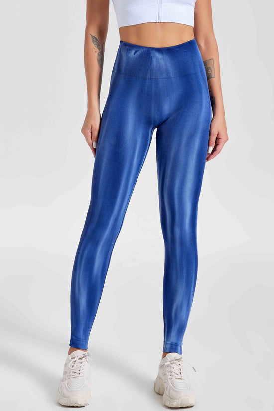 Dyed Aurora High-Waisted Seamless Yoga Pants Tummy Control Fitted Workout Leggings Fitness Pants 