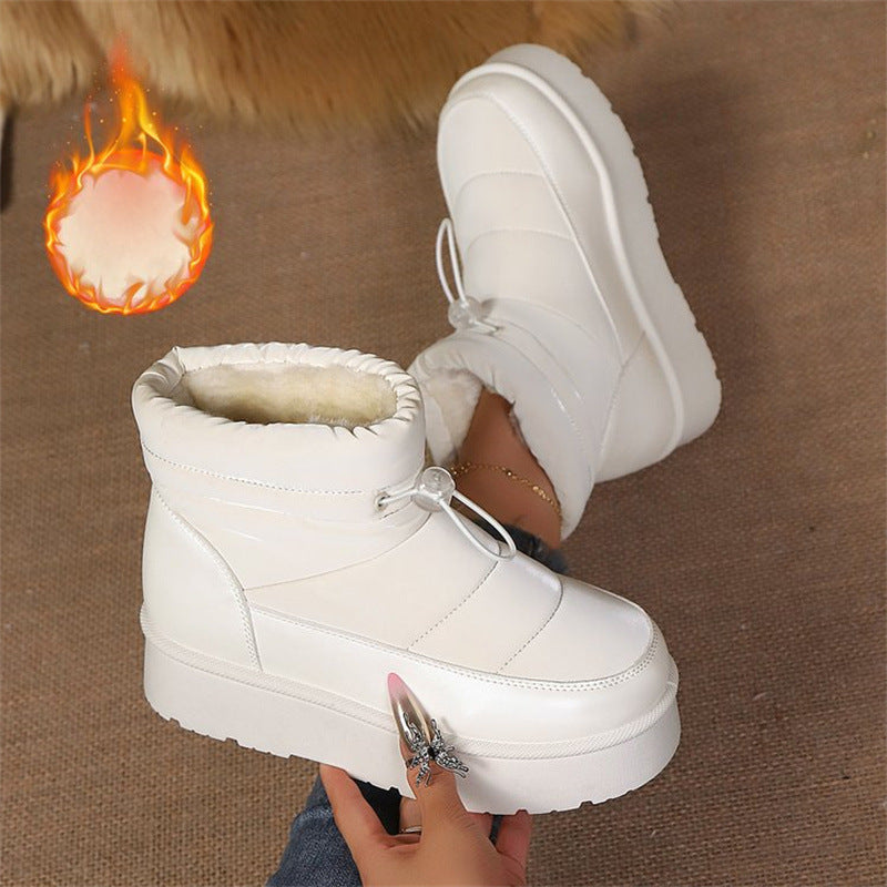 Women’s Fleece-Lined Short Boots – Warm Cotton Lined Winter Ankle Boots - FitiqueFit