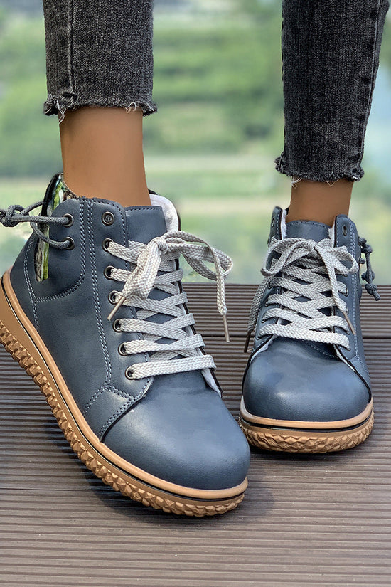 Women's Flat Heel Martin Boots Lace-up Zip Cotton-padded Diversi Fashion™