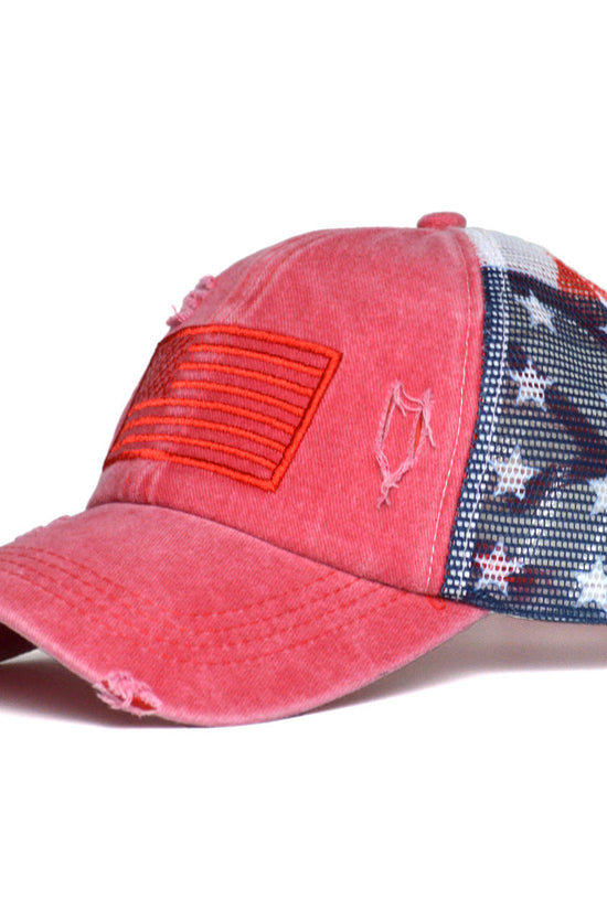 Women's Ripped Embroidered Baseball Cap 