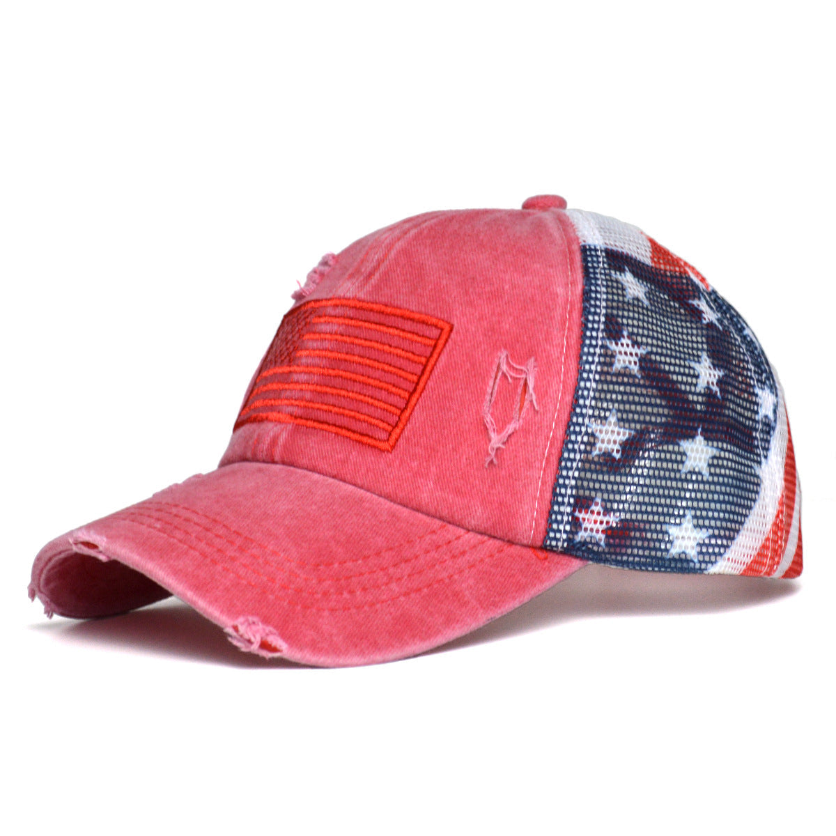 Women's Ripped Embroidered Baseball Cap 
