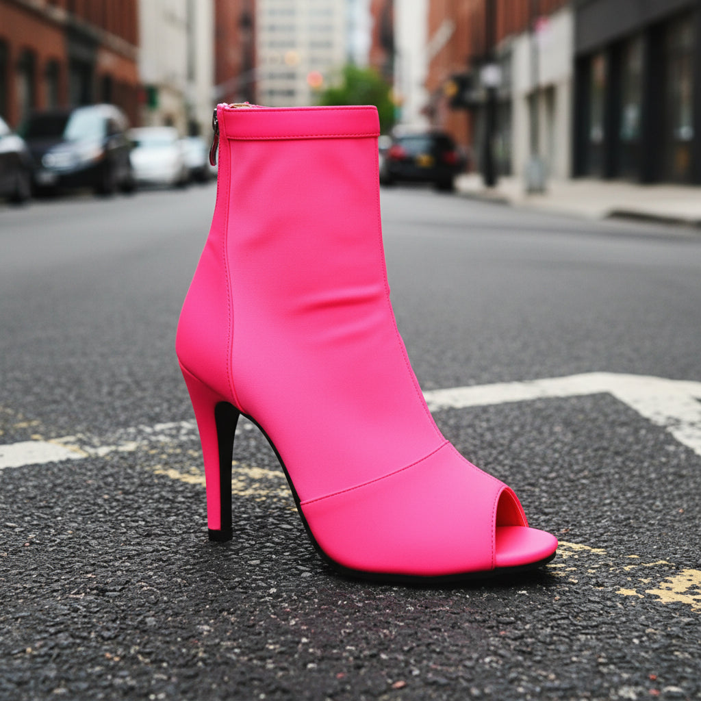 High-heeled Women's Stiletto Boots With Fishmouth. CJ