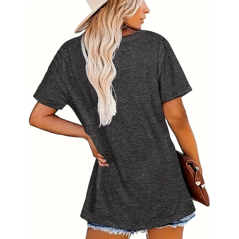 Retro Desert Highway T-Shirt - Casual Short Sleeve Tee Tops CJ US