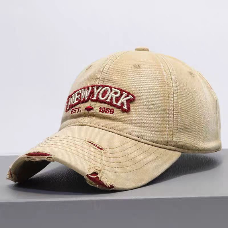 Embroidered Letter Denim Baseball Cap With A Soft Crown 