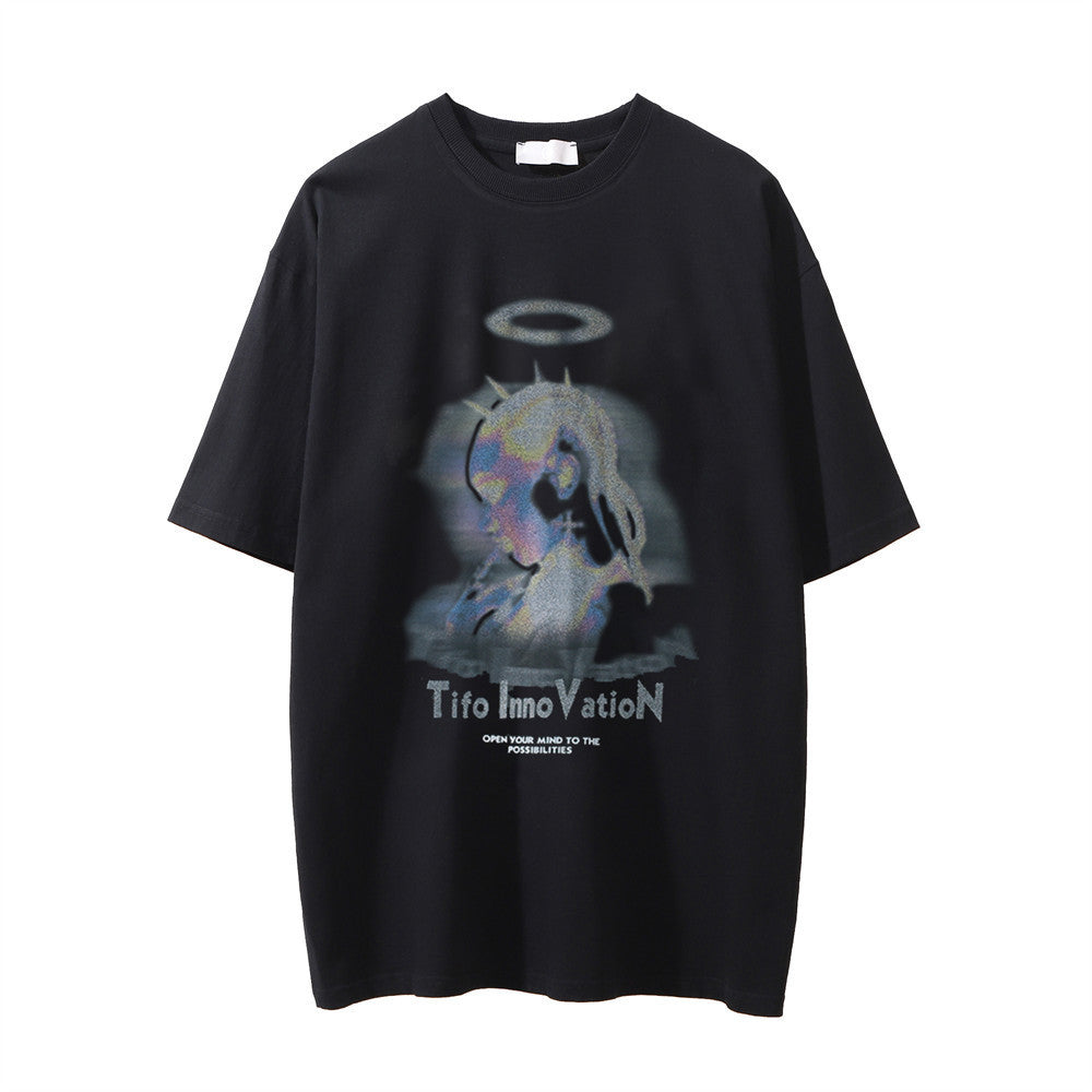 👕 Men's Printed Washed Distressed T-Shirt FitiqueFit