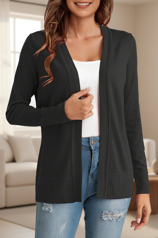 Womens Simple All-Match Knitted Cardigan Coat 