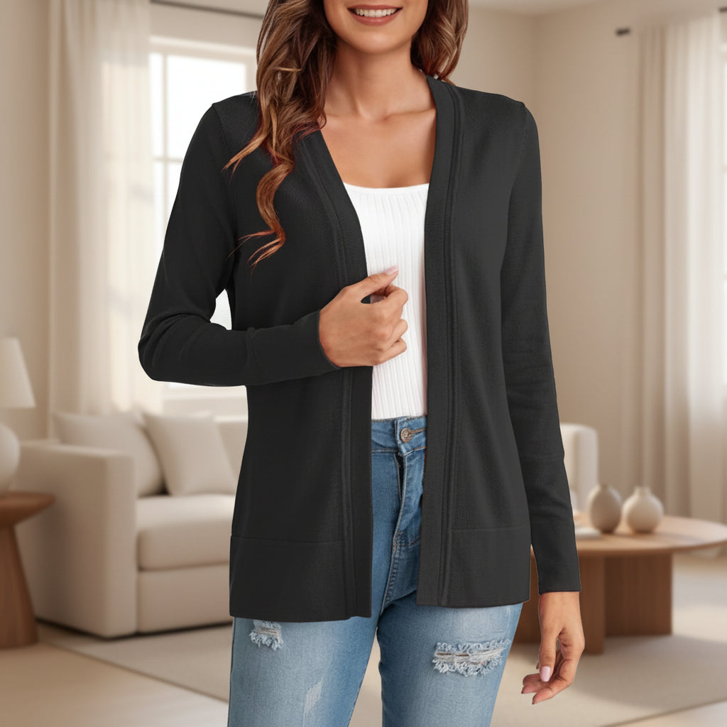 Womens Simple All-Match Knitted Cardigan Coat 