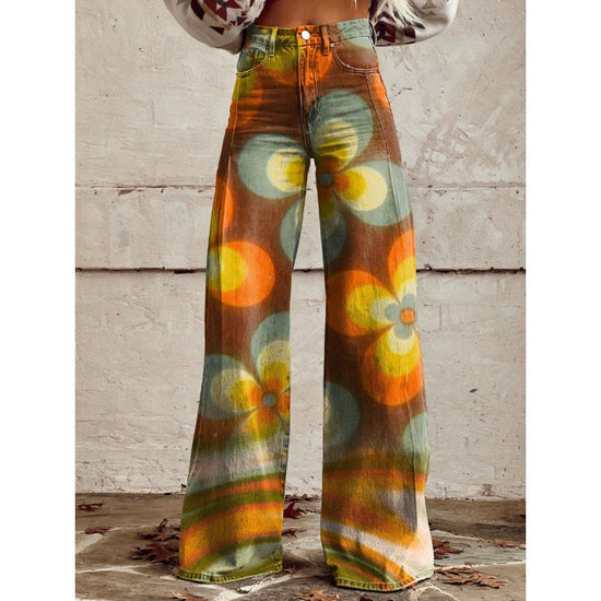 Women's Simple Pants With A Printed Pattern 