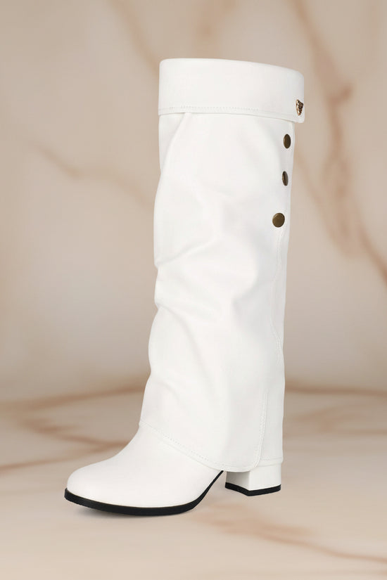 Autumn and winter high heels, thick heels, one foot stomping, warehouse tube high pass boots for women 