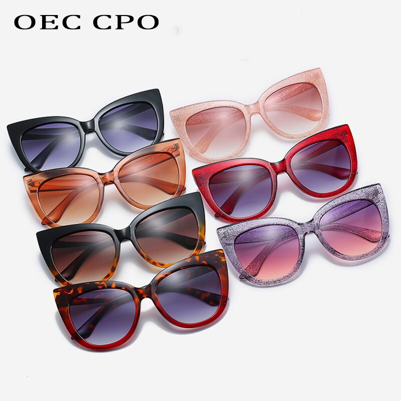 Star Style Luxury Sunglasses Women Oversized Cat Eye Sunglasses eprolo