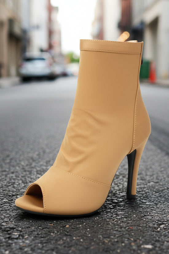 High-heeled Women's Stiletto Boots With Fishmouth. CJ