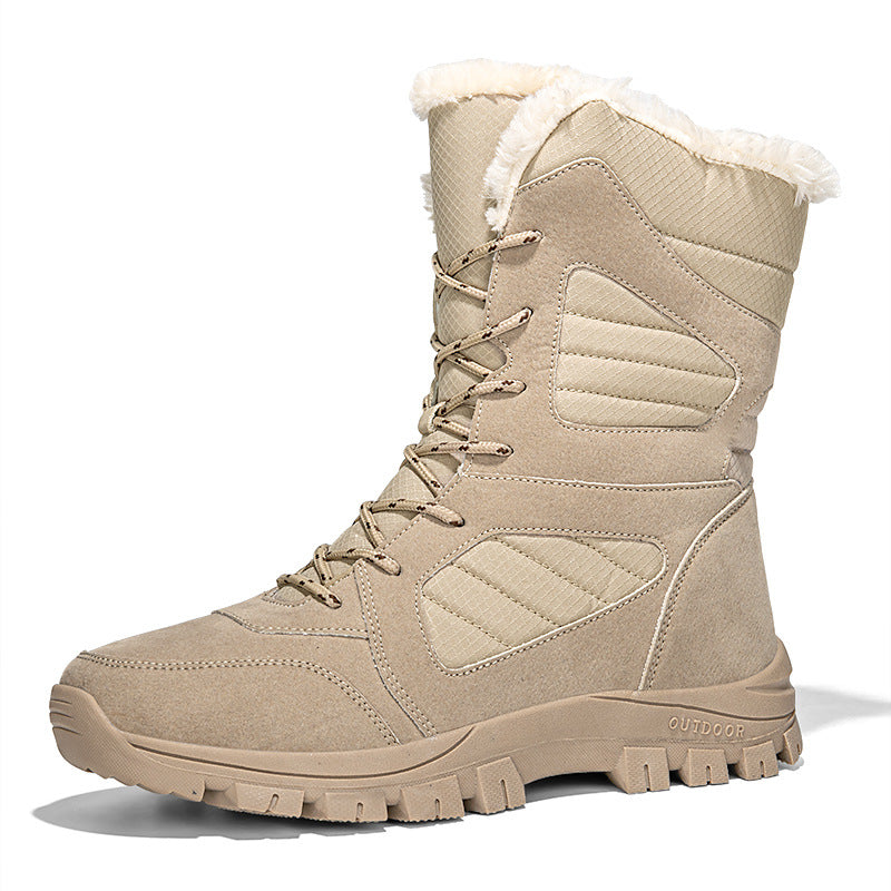 Snow Boots Cotton Boots For Winter High-top Lined With Fleece Extra Thick For Warmth And Waterproof 