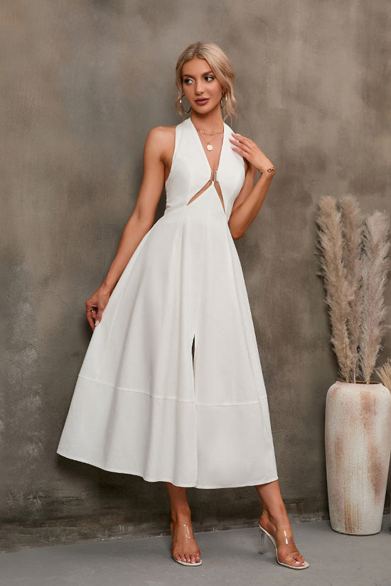 Sleeveless Dress With Breast Wrap 