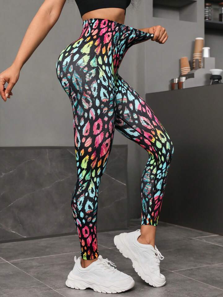 🍑 Printed Seamless High-Waist Hip-Lift Yoga Leggings FitiqueFit