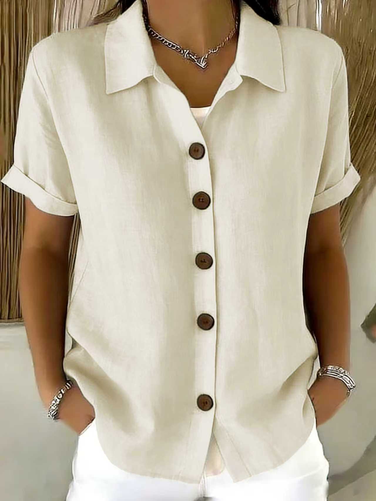 Collar short sleeved top 