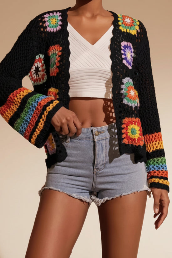 Hand-crocheted Knitted Cardigan For Women 