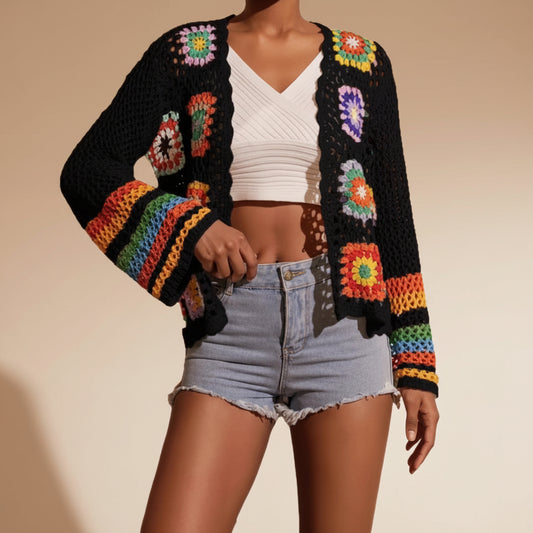 Hand-crocheted Knitted Cardigan For Women 